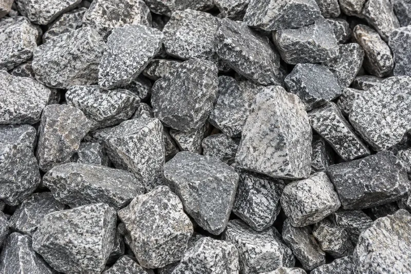Coarse larger angular crushed stone